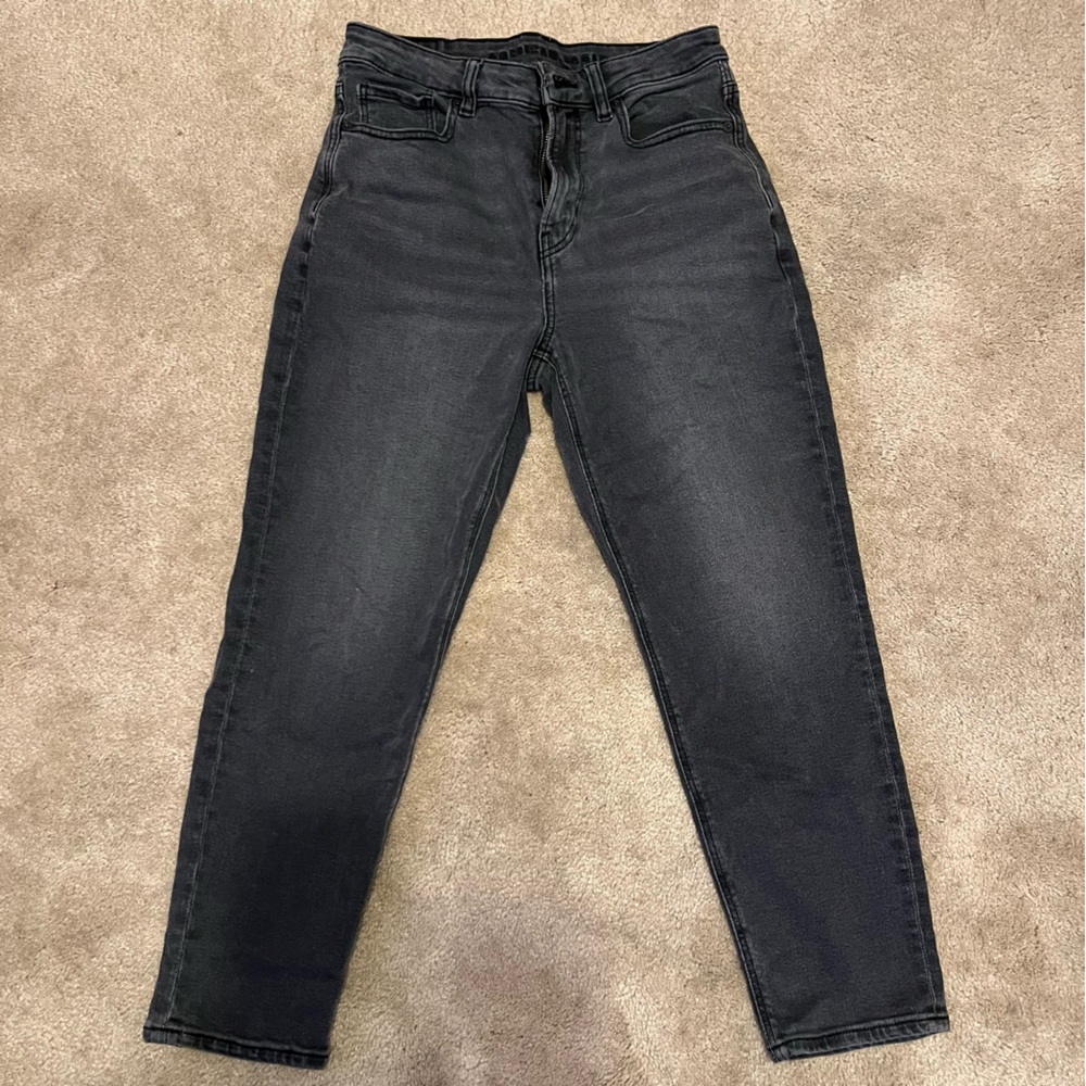 American Eagle Outfitters Women's Straight Leg Jeans - Black Wash